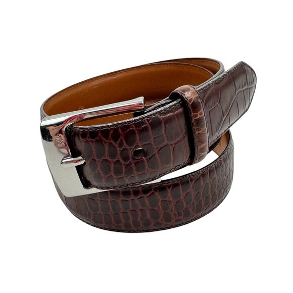 ralph lauren croc belt